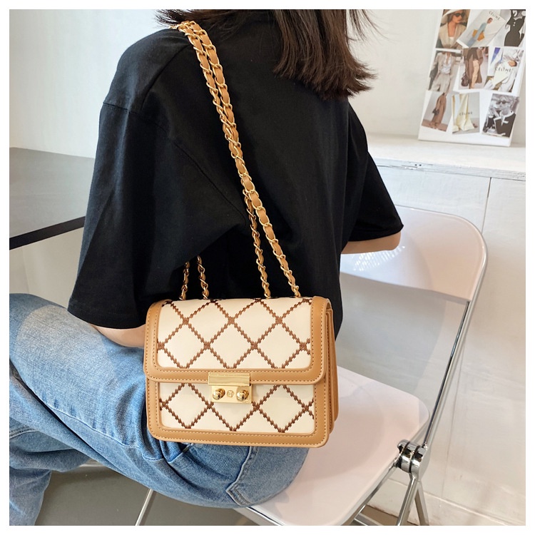 Túi Xách Nữ, Túi Đeo Chéo Dây Xích Đan Da Hai Ngăn Cao Cấp BIBO STORE B31