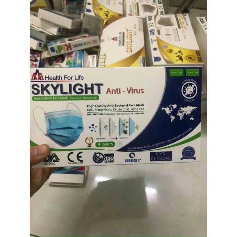 Khẩu trang y tế 4 lớp Skylight - (Hộp 50 cái)