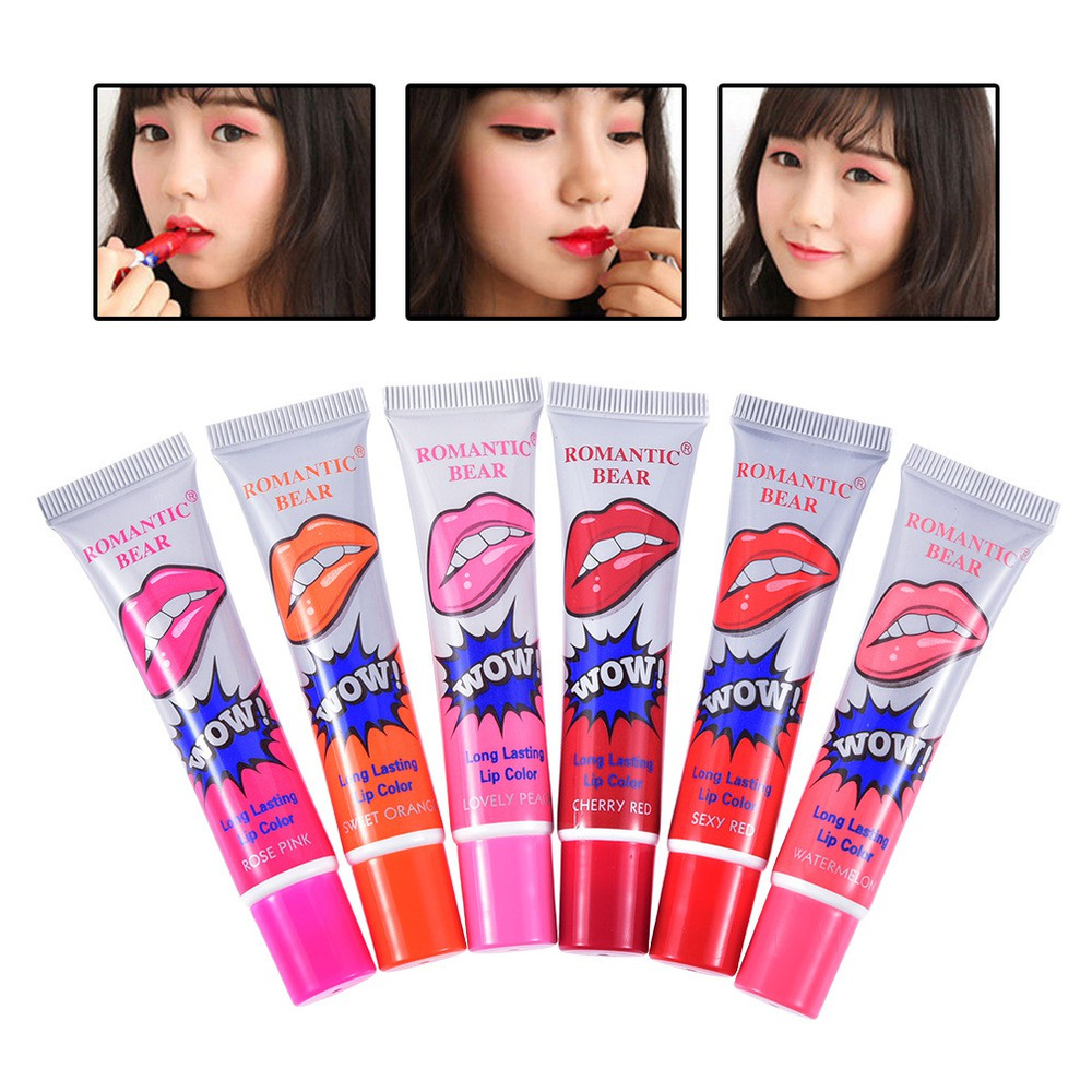 Factory Direct sales ROMANTIC BEAR makeup smear-proof makeup Sexy lip gloss tear and pull lipstick lip gloss wholesale