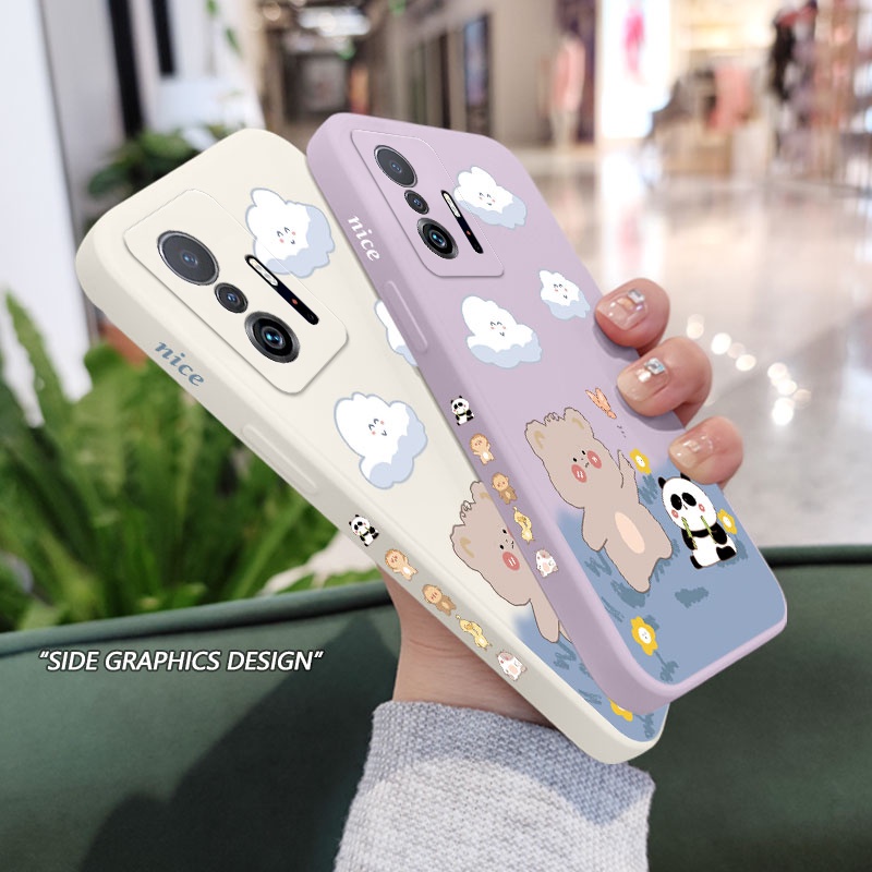 Playful Ốp Điện Thoại Hình Gấu Trúc Cho xiaomi mi 13t 12t 11t 10t pro lite mi 9t pro