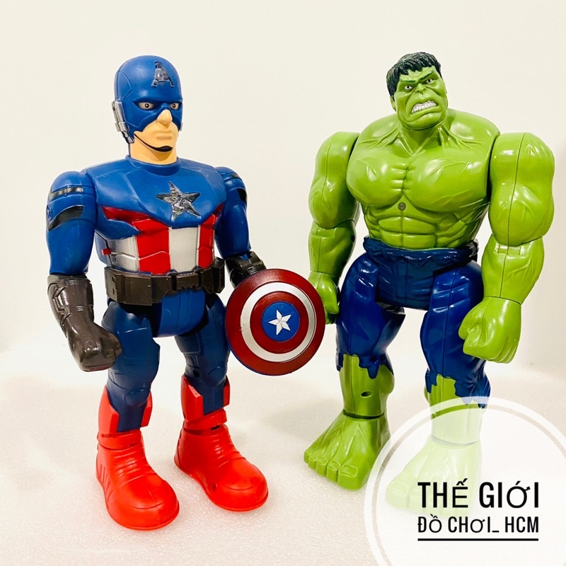 [HOT- CỬ ĐỘNG] Đồ chơi siêu anh hùng Marvel Hulk Người khổng lồ xanh, Spider man Người nhện, Captain American Đội trưởng