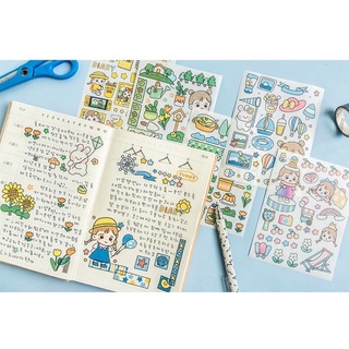 Set 4 tấm sticker dán sổ