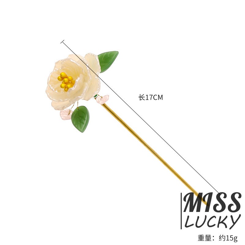 Trâm cài tóc hình hoa phong cách Trung Hoa thanh Vintage thanh lịch