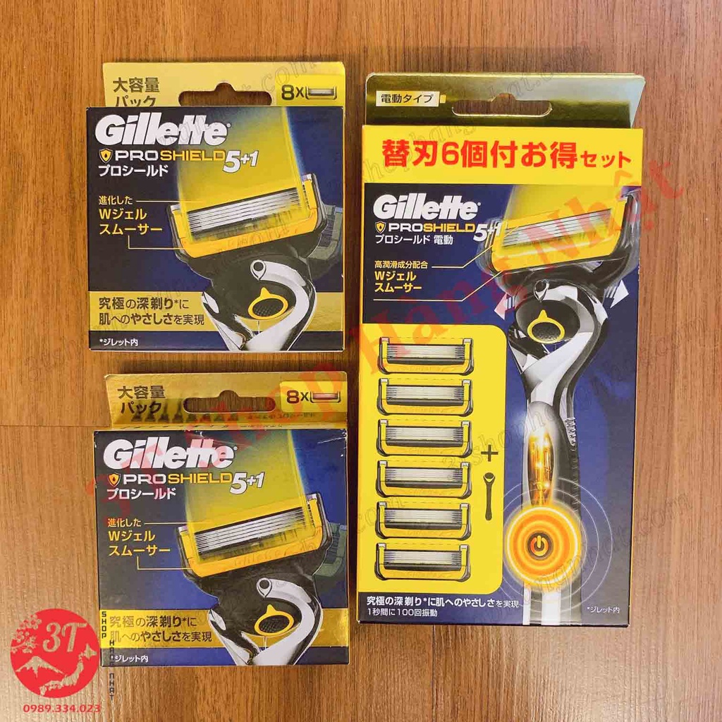 Bộ lưỡi dao cạo Gillette PROSHIELD 5+1 (lưỡi thay thế)