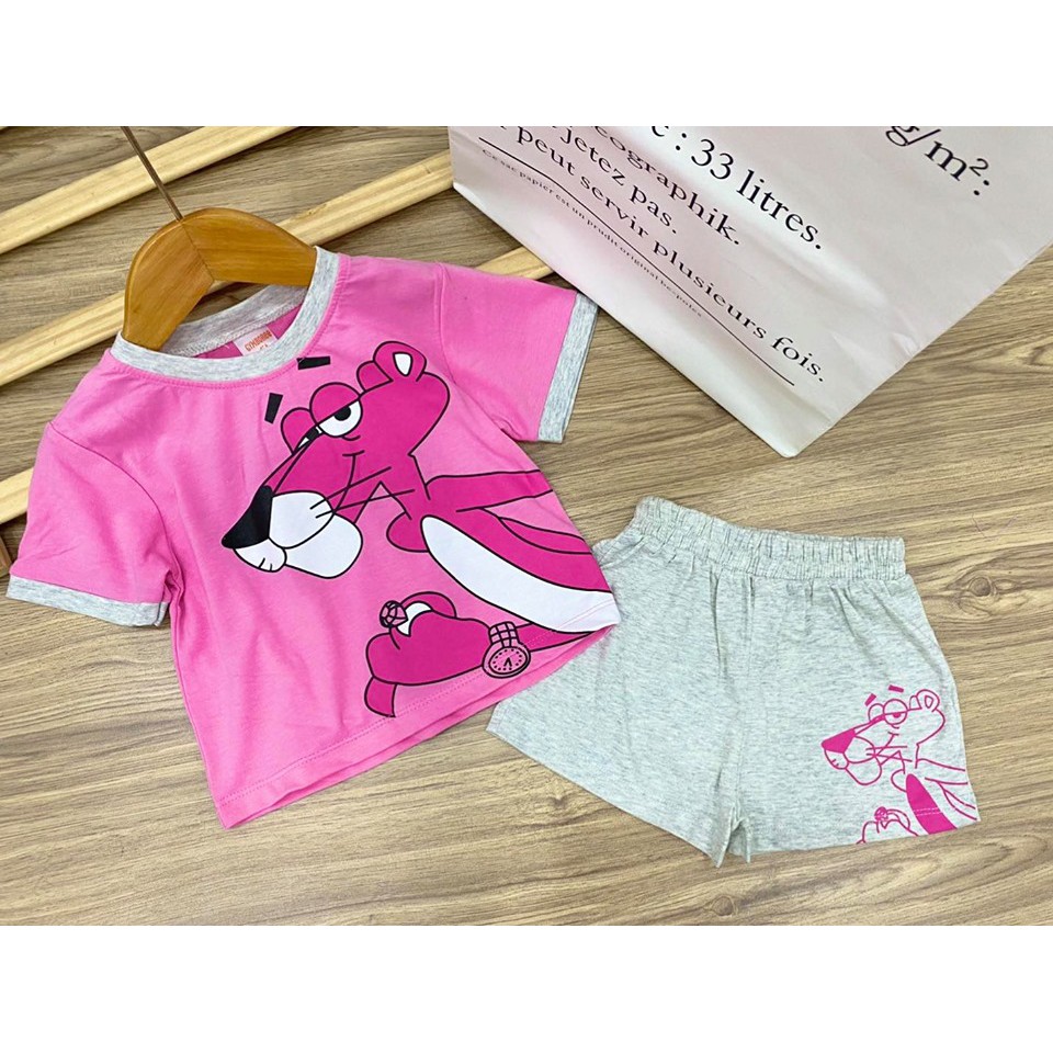 Bộ thú đại quần đùi cho bé gái - đồ bộ bé gái từ 20-40kg