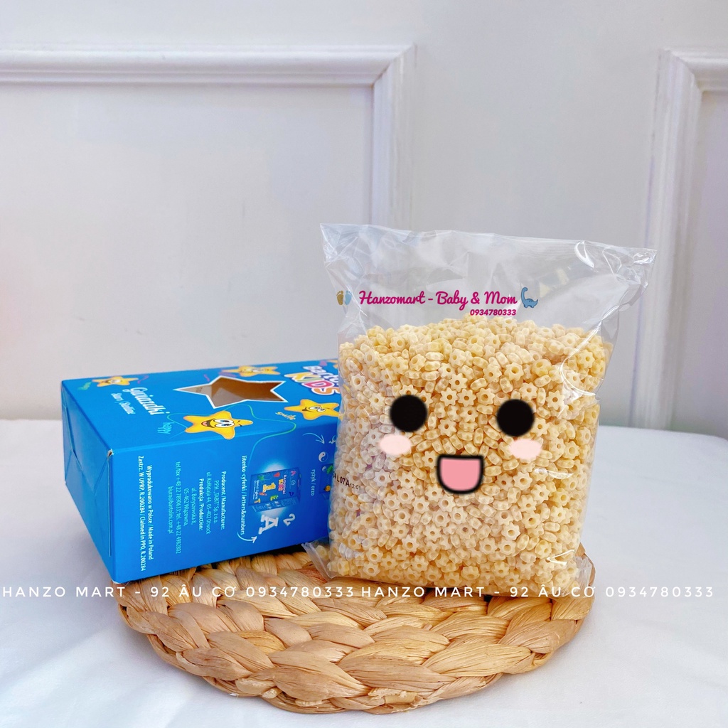 Nui hữu cơ cho bé ăn dặm sao hữu cơ/nui sao trứng nguyên túi Bartolini 250gr