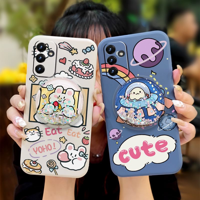 The New Rotatable stand Phone Case For Samsung Galaxy A82 5G/Quantum2/SM-A826S Liquid silicone shell Skin-friendly feel