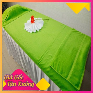Khăn Trải Giường Spa Cotton Mỹ Cao Cấp NAM PHONG Màu Xanh Cốm 90*190cm