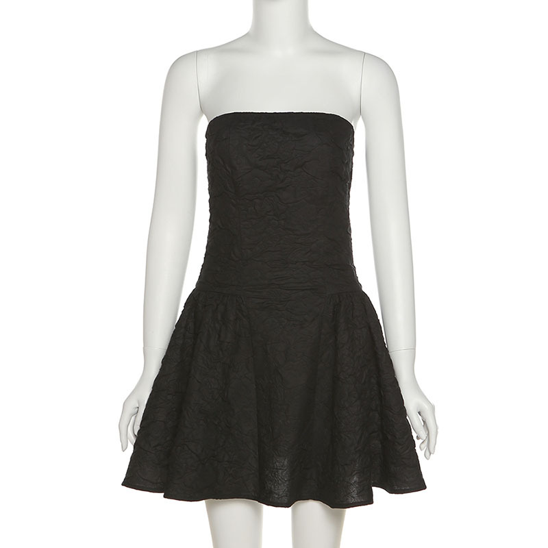 DUNEA Đầm ống lưng cao có khóa kéo thời trang quyến rũ cho nữ