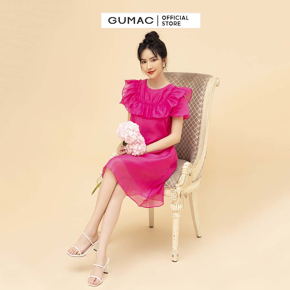 Đầm suông nữ bèo ngực GUMAC nhiều màu dễ thương DB889 | BigBuy360 - bigbuy360.vn