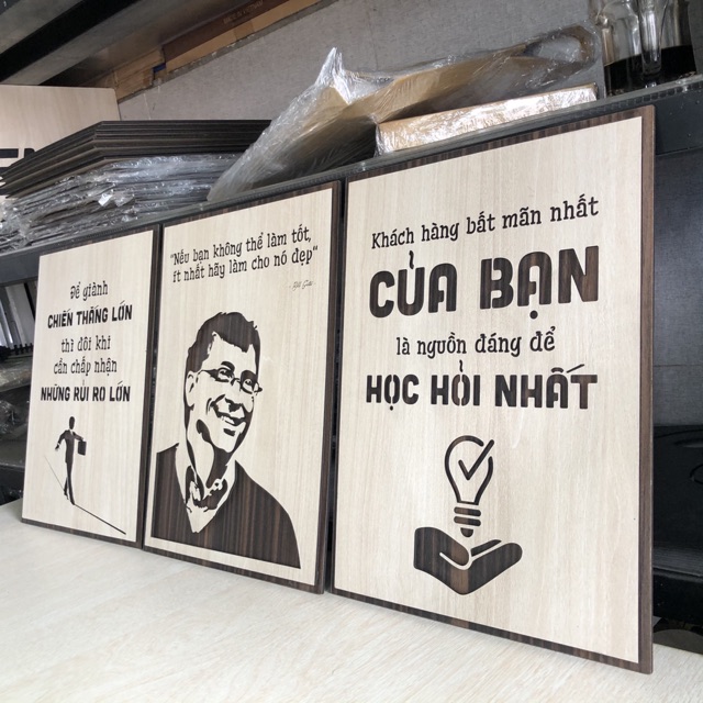 [Giá Sốc] Combo 3 Tấm Tranh Tạo Động Lực Gỗ treo tường độc đáo