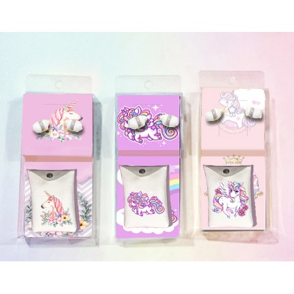 tai nghe ngựa thần unicorn túi vải TNTV6 colour ombre KN-581 tai nghe dễ thương