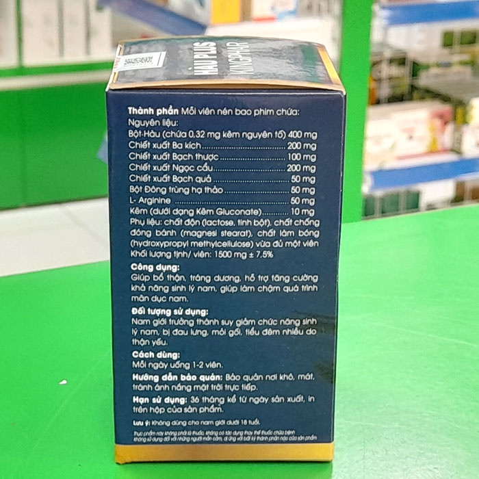 Hàu plus Kingphar- Hỗ trợ bổ thận, tráng dương, tăng cường sinh lý nam (Lọ 40 viên)