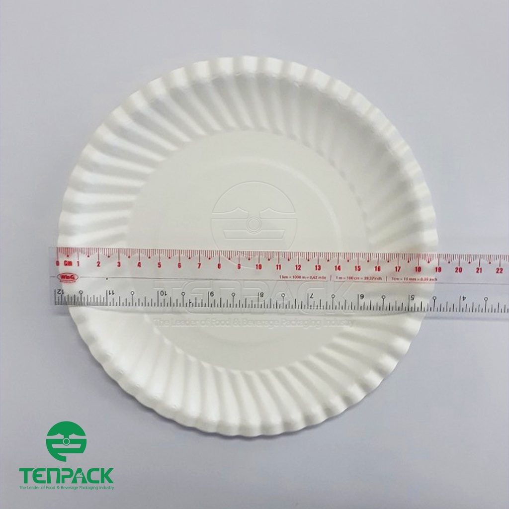 50 cái Dĩa giấy 19.5cm