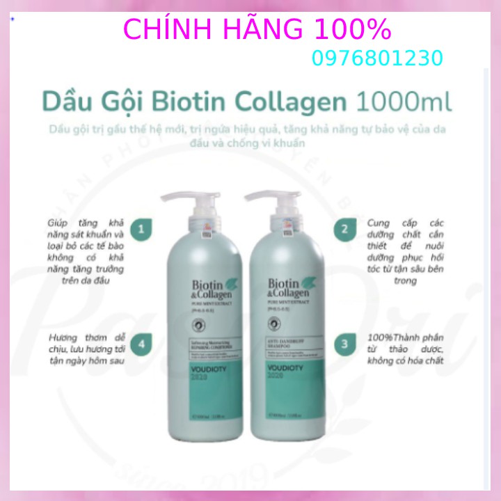 Cặp dầu gội đầu biotin collagen (1 cặp) nhập khẩu chính hãng Ytalia tặng tinh dầu bưởi cao cấp,hạn sử dụng lên đến 5 năm