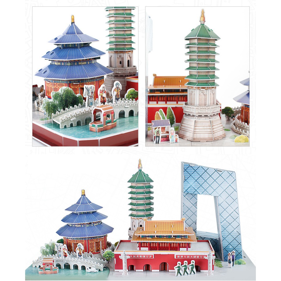 Mô hình lắp ghép 3D Cubic Fun - Thành phố Bắc Kinh