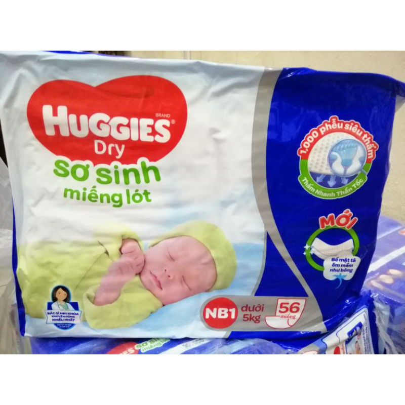 Bỉm Huggies miếng lót sơ sinh NB56+4