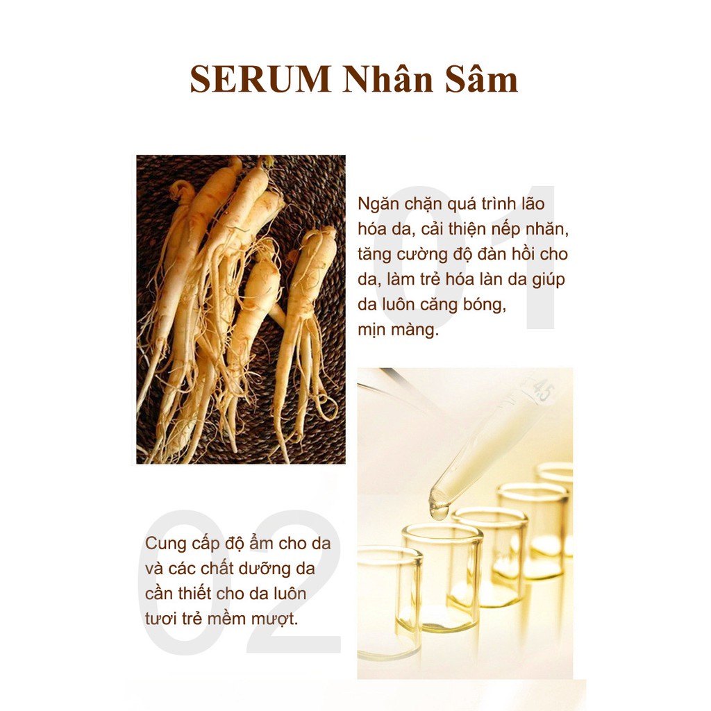 Serum dưỡng da mặt căng bóng từ nhân sâm hàng nội địa Trung dành cho mọi loại d - ngừa lão hóa da, cung cấp độ ẩm cho da
