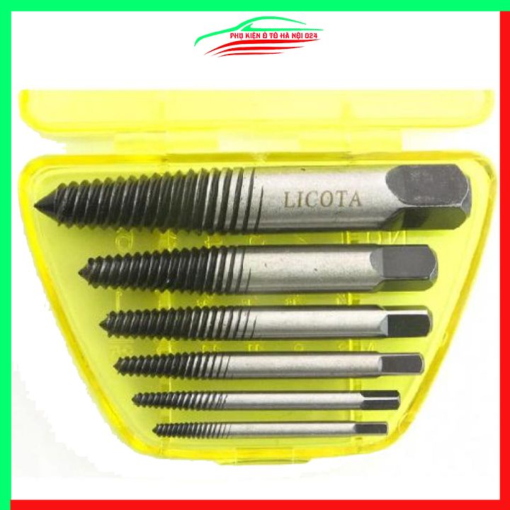 Bộ mở ốc vít gãy, toét đầu Licota 6 mũi taro 3-25mm TAP-50004