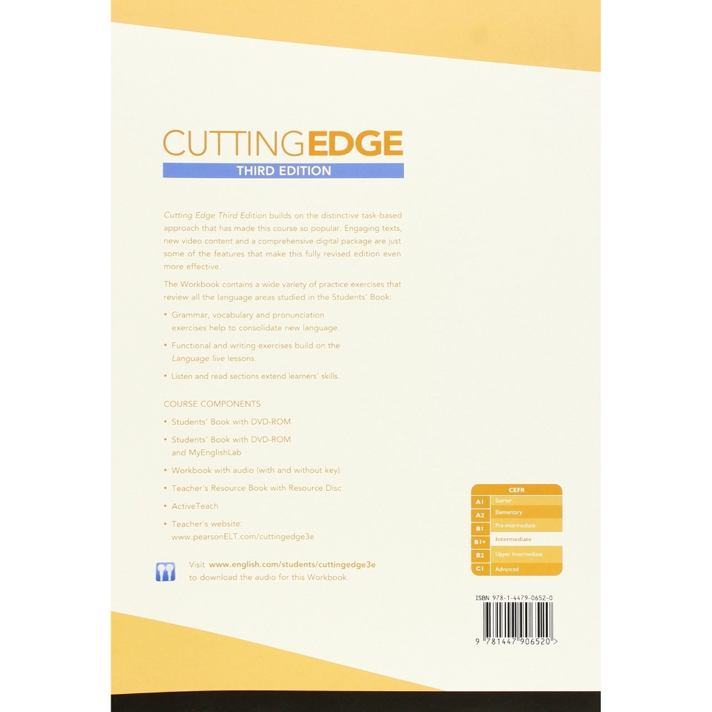 Sách - Cutting Edge Intermediate Workbook with Key 3Ed