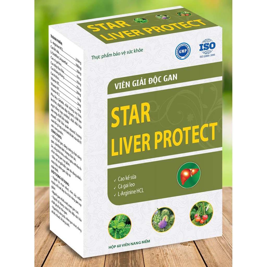 Giải độc gan, Mát gan Star Liver Protect Forte, hộp 60 viên giúp bảo vệ và tăng cường chức năng gan