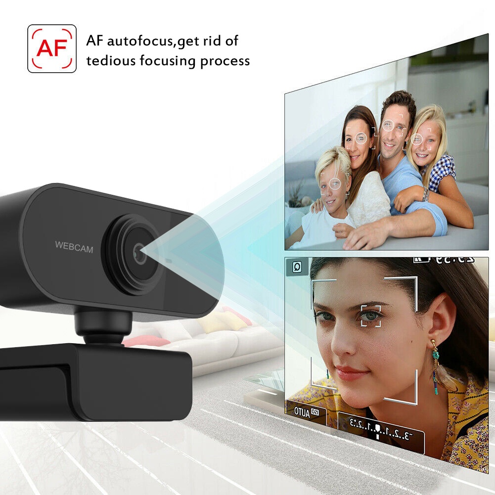 Webcam tự động lấy nét 1080P tích hợp micro chất lượng cao cho PC Laptop yumcute | BigBuy360 - bigbuy360.vn