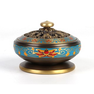 Lư đồng đốt trầm hương điêu khắc thủ công trang trí nội thất 01