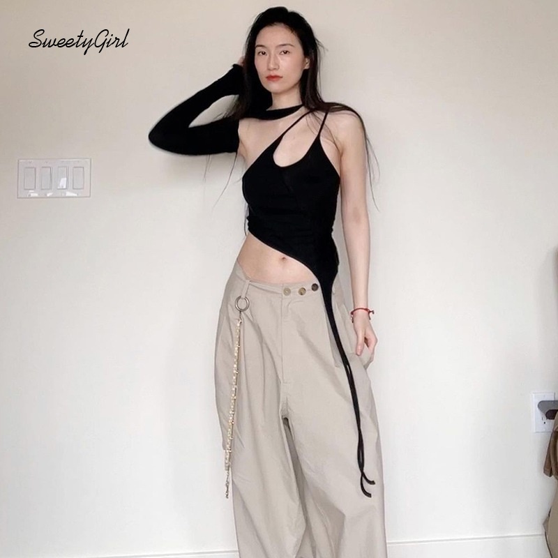 Áo tank top màu trơn hở lưng dáng ôm thời trang quyến rũ cho nữ