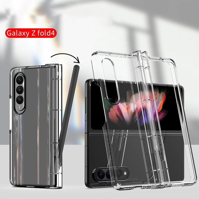 Ốp Điện Thoại Trong Suốt Có Ngăn Đựng Bút Cho samsung galaxy z fold 5 4 3