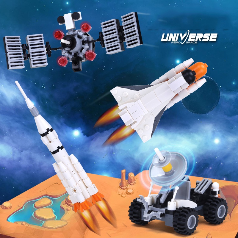 Bộ đồ chơi ed lắp ráp mô hình tàu con thoi không gian cho bé