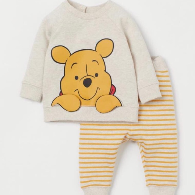 Bộ nỉ da cá HM gấu pooh