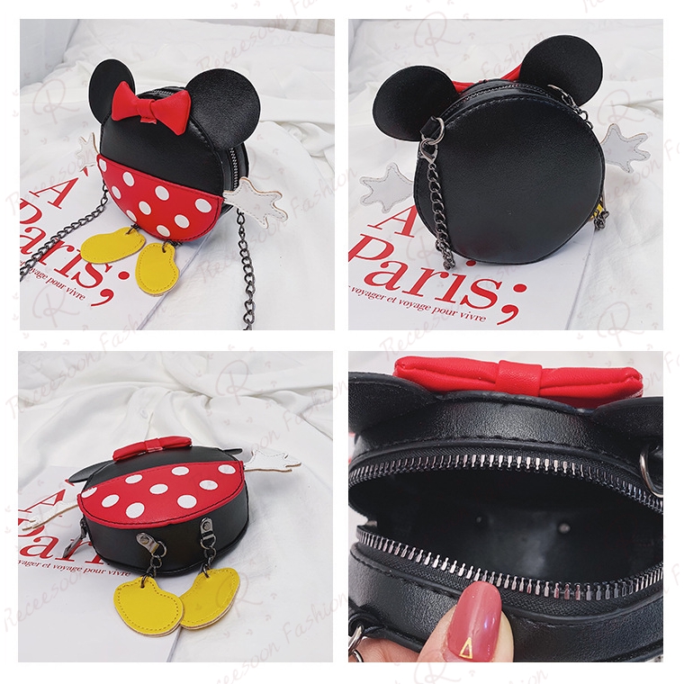 Cartoon Mickey Mouse Kids Shoulder Bags Girls Mini Bag Cute Minnie Crossbody Bag Girl Birthday Gift