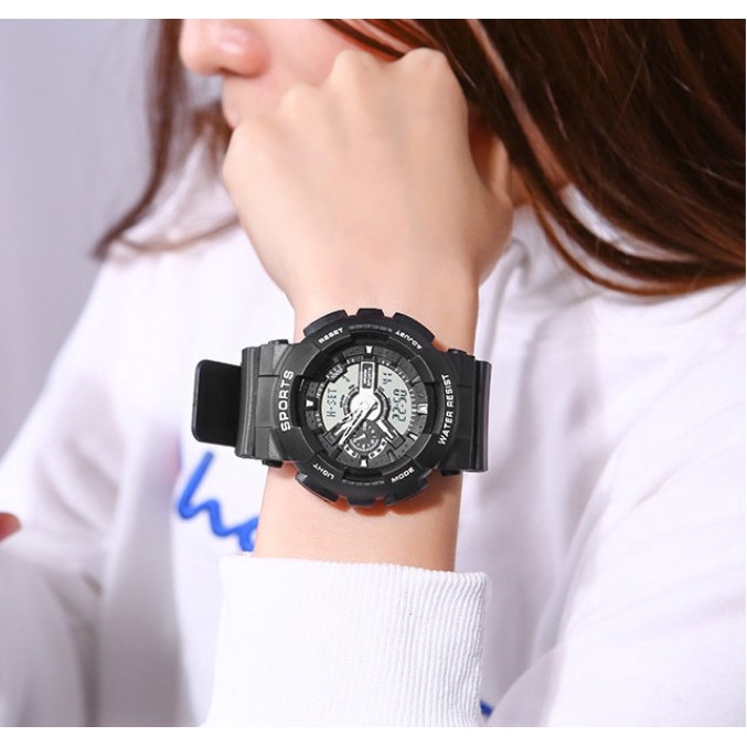 Đồng hồ thể thao nam nữ kim và điện tử Sport watch dây cao su | BigBuy360 - bigbuy360.vn
