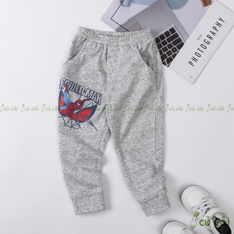 Quần bé trai, Quần dài cotton Dokma họa tiết Spiderman QTD03