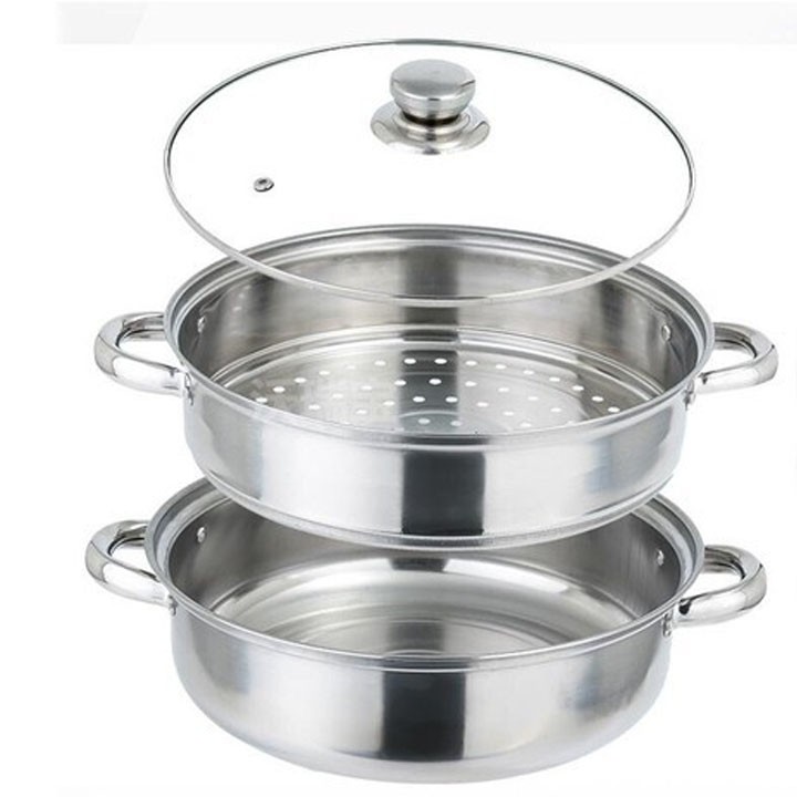 Nồi hấp 2 tầng inox đa năng tiện lợi