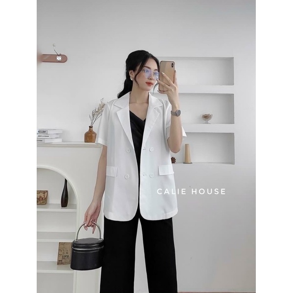 áo vest balazer nữ tay ngắn