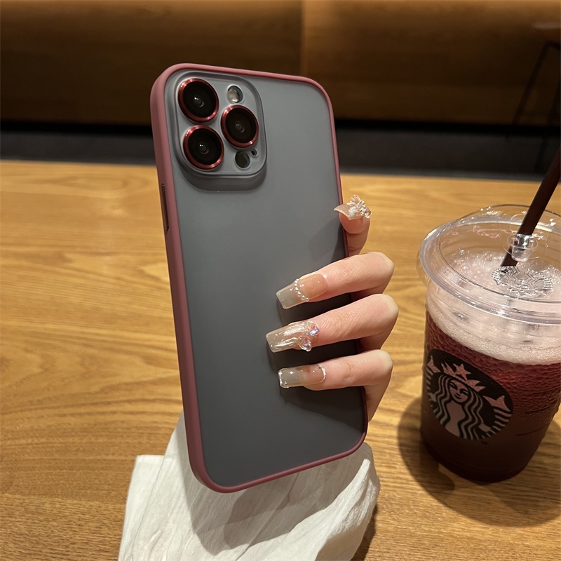 Ốp Điện Thoại Cứng Màu Nhám Chống Sốc / Dấu Vân Tay Cho iPhone 11 12 13 Pro Max