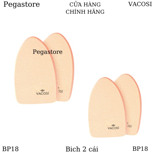 Bông trang điểm - bông phấn ướt oval dài Vacosi BP18 bịch 2 cái