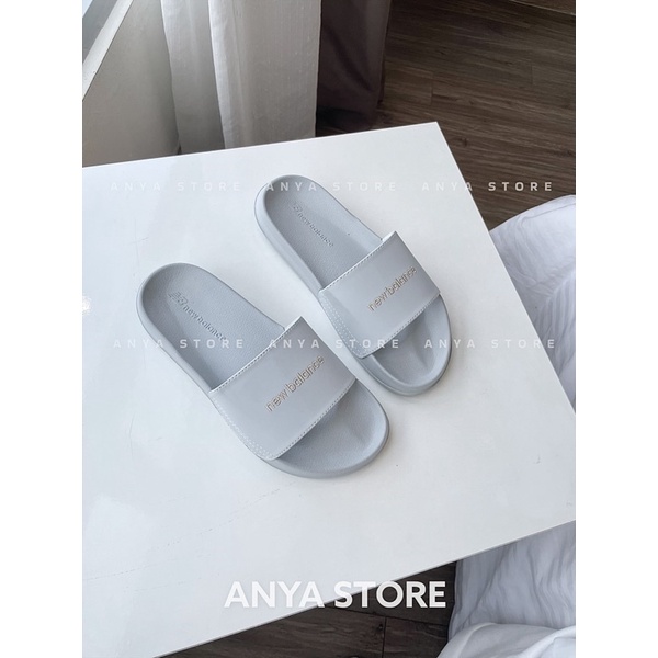 Dép NEW BALAN.CE XÁM nam nữ quai ngang [ Fullbox + hỗ trợ đổi size ]
