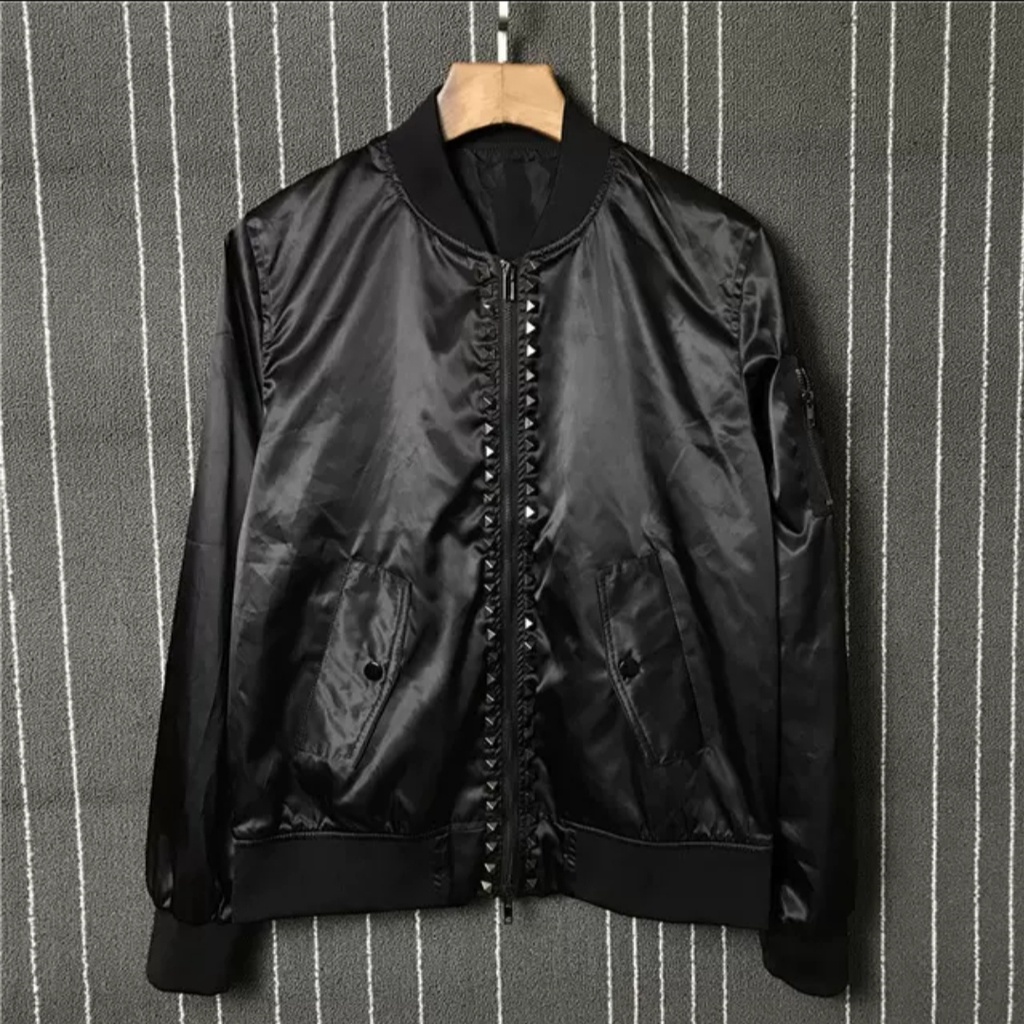Áo Bomber Nỉ Đinh Vuông Dày Dặn ❤ Áo Khoác Jacket Dáng Rộng NVA192