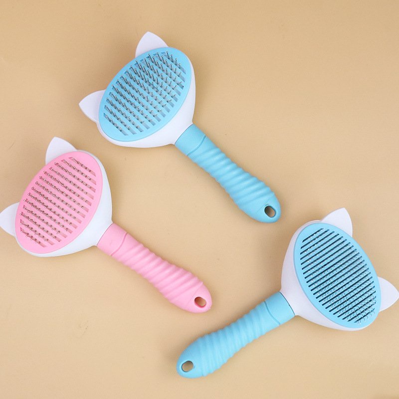 Lược Chải Lông Mèo Bấm Nút HONEY BEE KUTE đẩy lông rụng 99% chất liệu cao cấp sang trọng