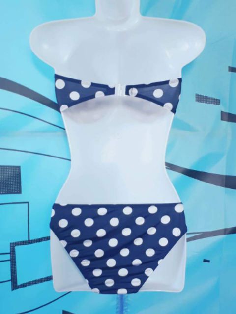 Bando bikini họa tiết chấm bi Korea cực hot