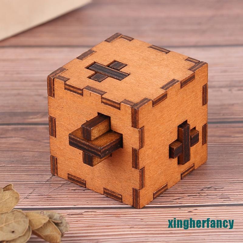 XYCC Switzerland Cube Wooden Secret Puzzle Box Wood Toy Brain Teaser Toy For Kids XJSS