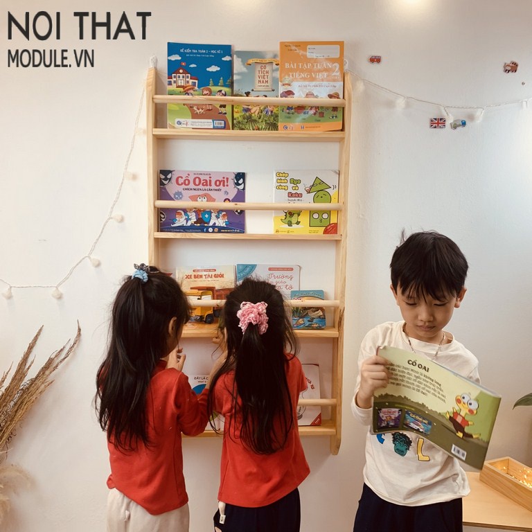 Giá sách treo tường, kệ treo tường để đồ trang trí cho bé