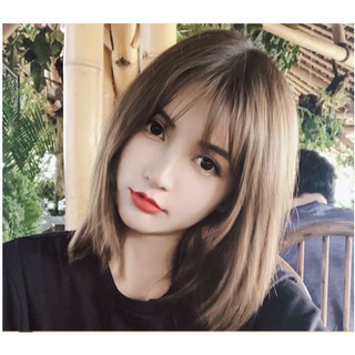 [NHẬP KHẨU]  Tóc giả dài tó xoăn dài lượn xóng cao cấp TG029 - Tóc giả nhập khẩu chiều dài 35cm mái 13cm