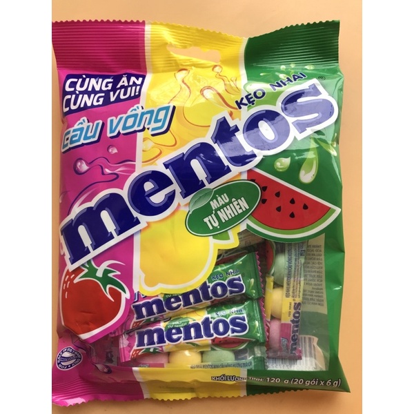 Thanh Hoá - Kẹo nhai Mentos hương trái cây gói 120g