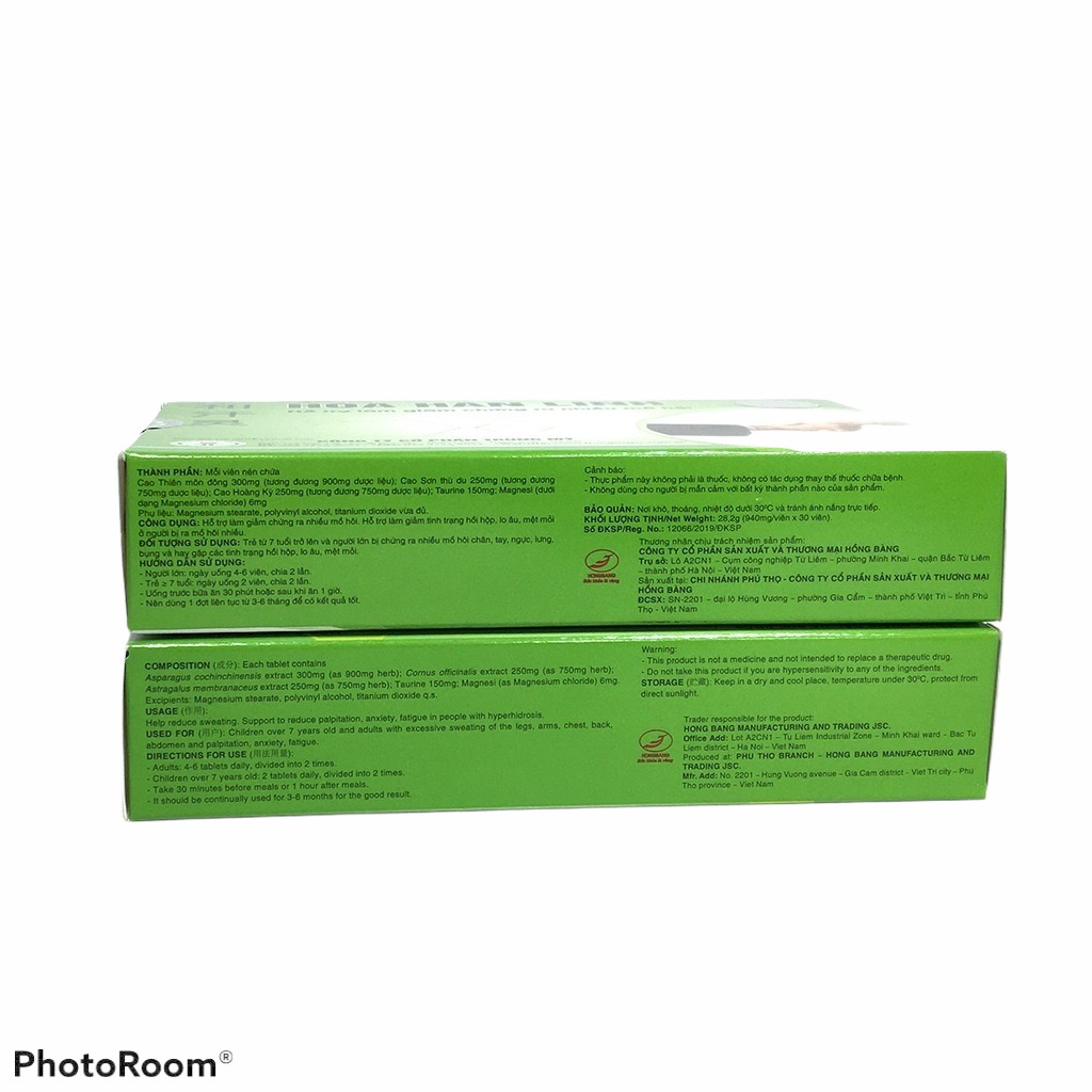 Hòa Hãn Linh - Hỗ trợ Giảm Mồ Hôi Tay chân, Hồi Hộp, Lo Âu, Tăng Sức Đề Kháng, Chống Mệt Mỏi (Hộp 30 viên) [Chính Hãng]