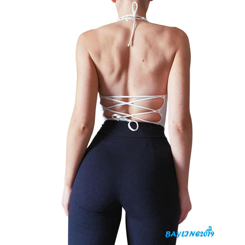 Áo Croptop Hai Dây Màu Trơn Gợi Cảm Cho Nữ