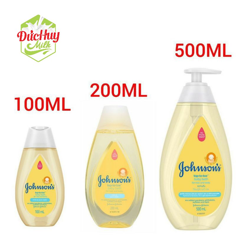 Sữa tắm gội toàn thân Johnson's top to toe 100ml/200ml/500ml hàng công ty