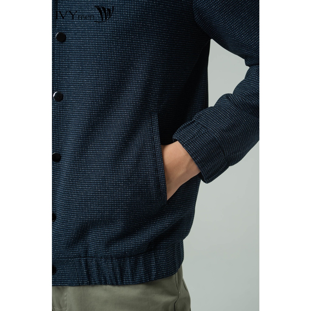 Áo khoác cổ đức nam họa tiết IVY moda MS 70E2749
